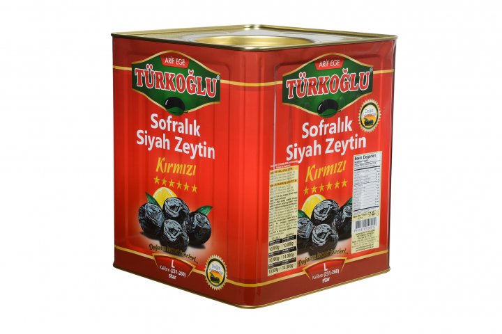 Sofralık Siyah Zeytin - Kırmızı - L - 10 kg